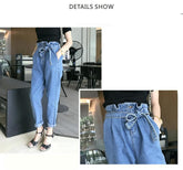 Jeanshose mit hoher Taille